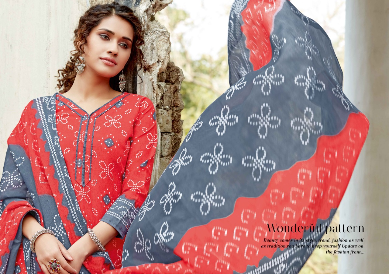 Sweety Presents Kia Colection Of Amazing Bandhni Soft Cotton Dress Materials