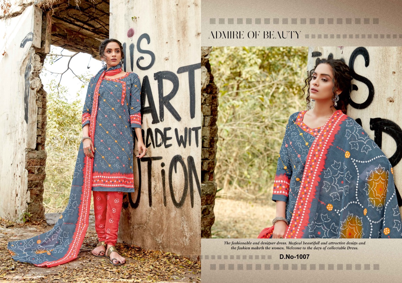 Sweety Presents Kia Colection Of Amazing Bandhni Soft Cotton Dress Materials