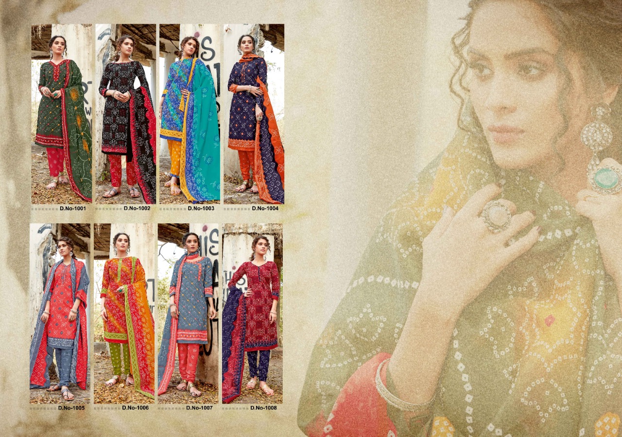 Sweety Presents Kia Colection Of Amazing Bandhni Soft Cotton Dress Materials