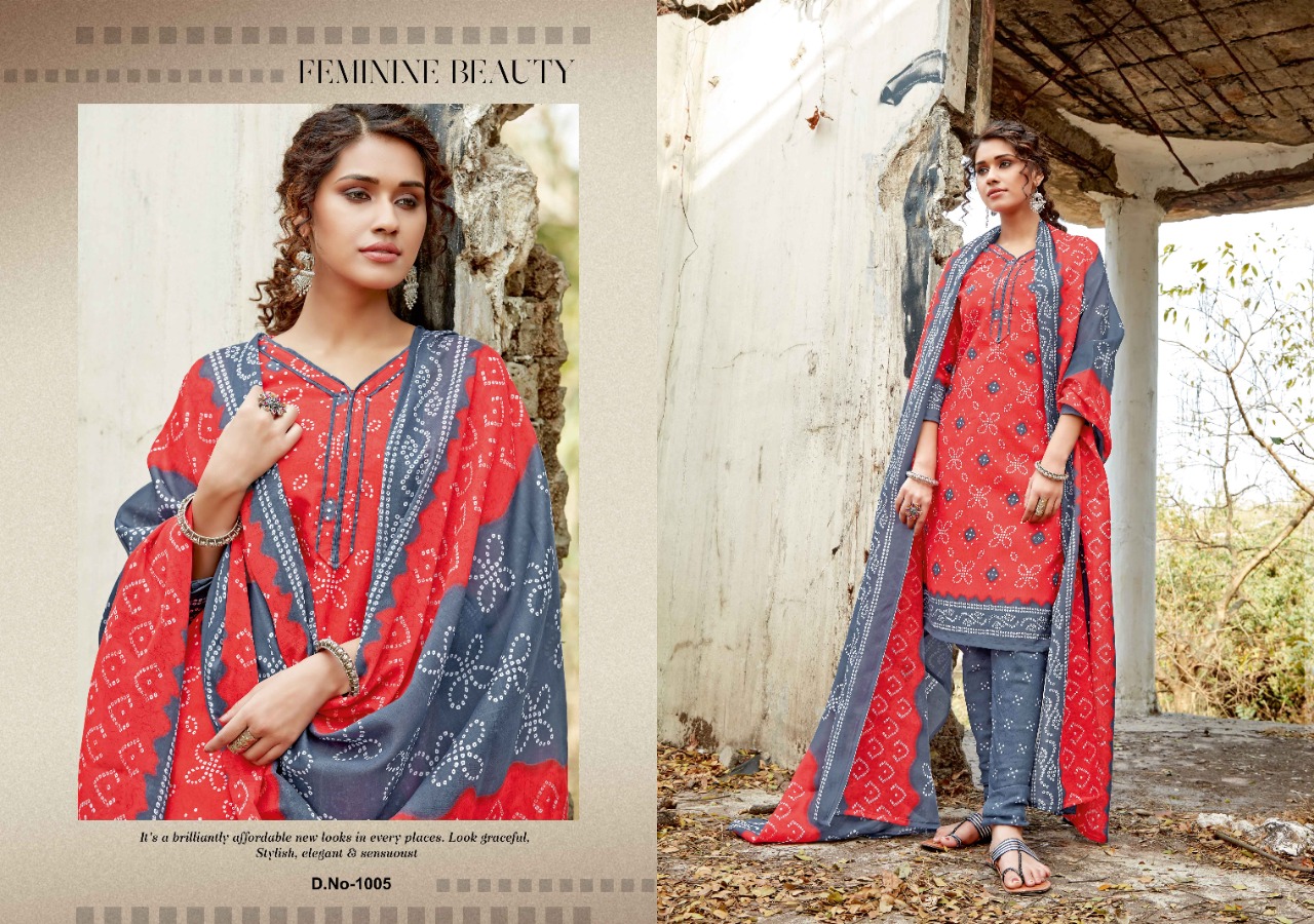 Sweety Presents Kia Colection Of Amazing Bandhni Soft Cotton Dress Materials