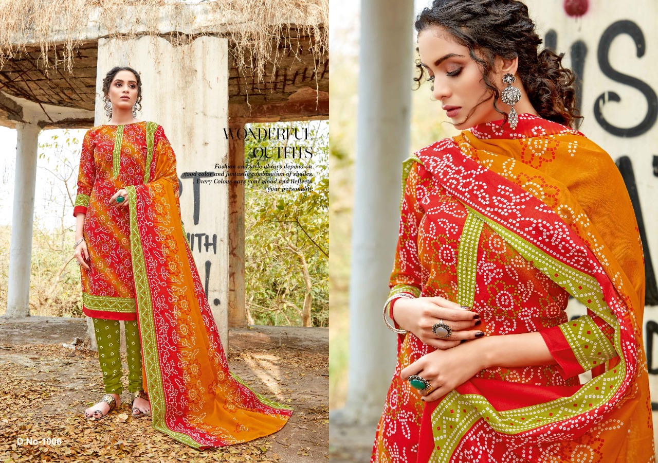 Sweety Presents Kia Colection Of Amazing Bandhni Soft Cotton Dress Materials