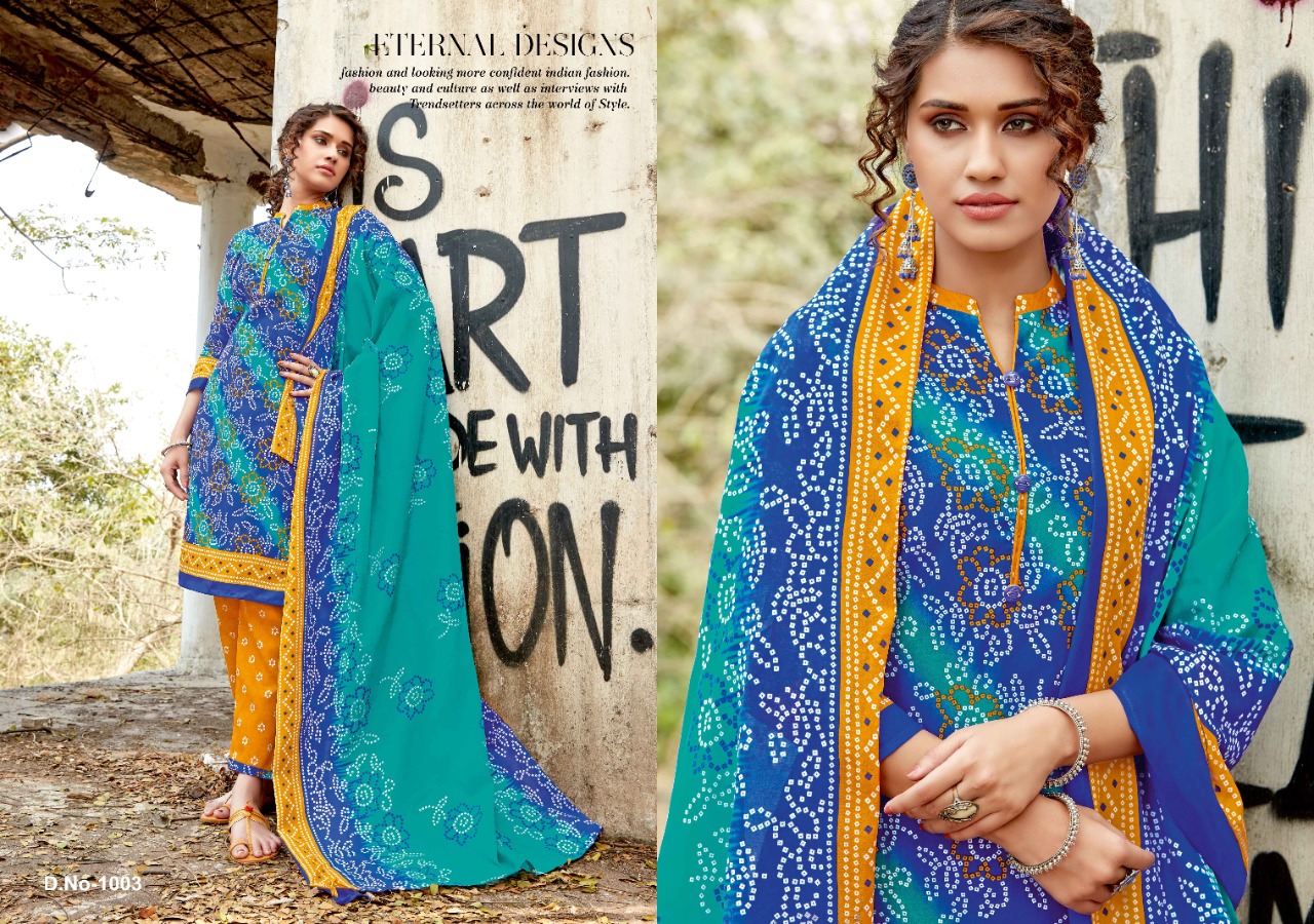 Sweety Presents Kia Colection Of Amazing Bandhni Soft Cotton Dress Materials