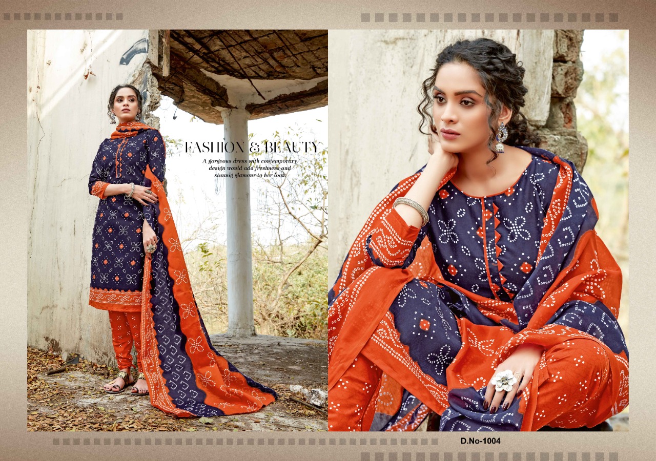Sweety Presents Kia Colection Of Amazing Bandhni Soft Cotton Dress Materials