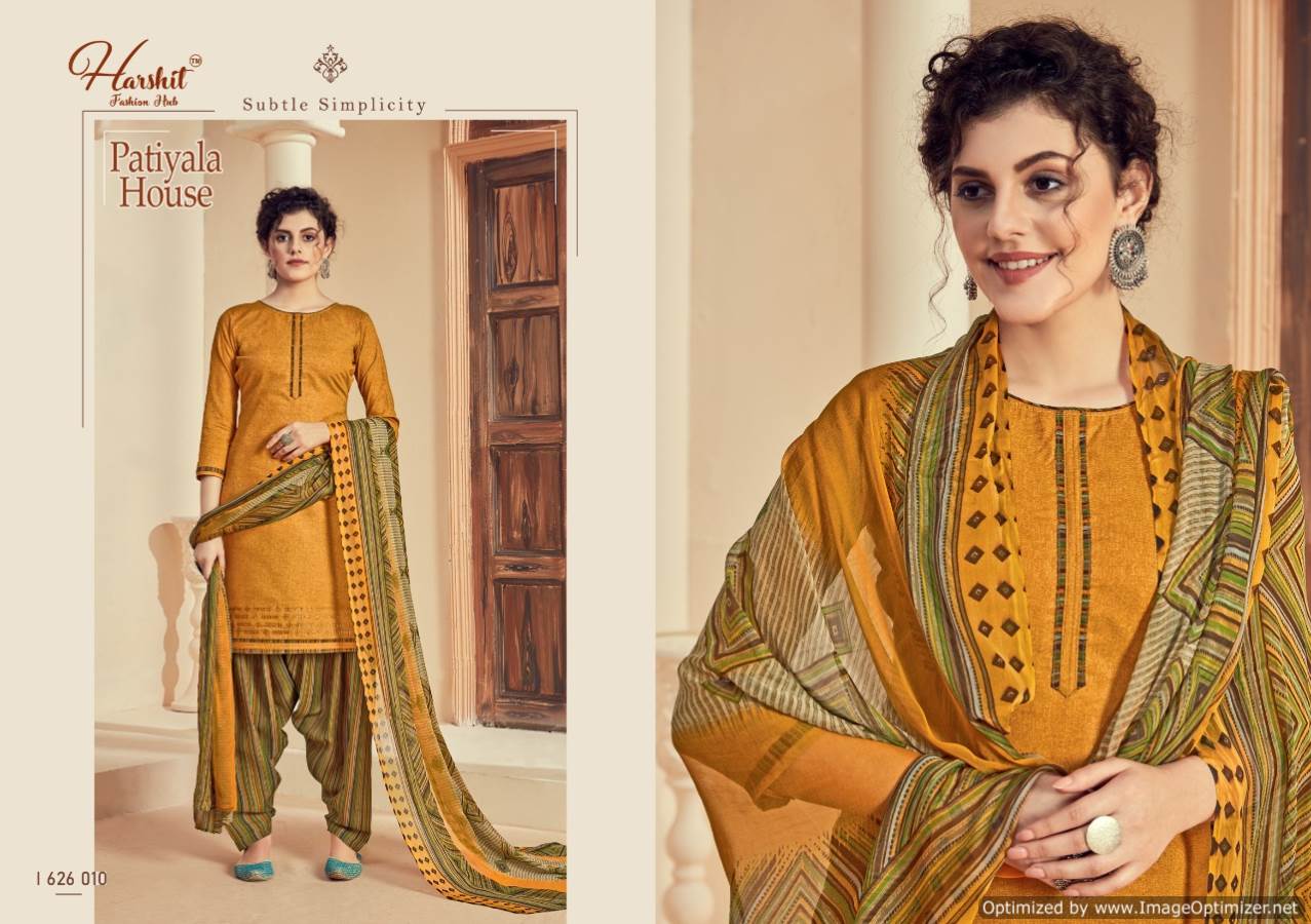 Harshit Presents Patiyala House Collection Of Pure Cotton Designer Dress Materials
