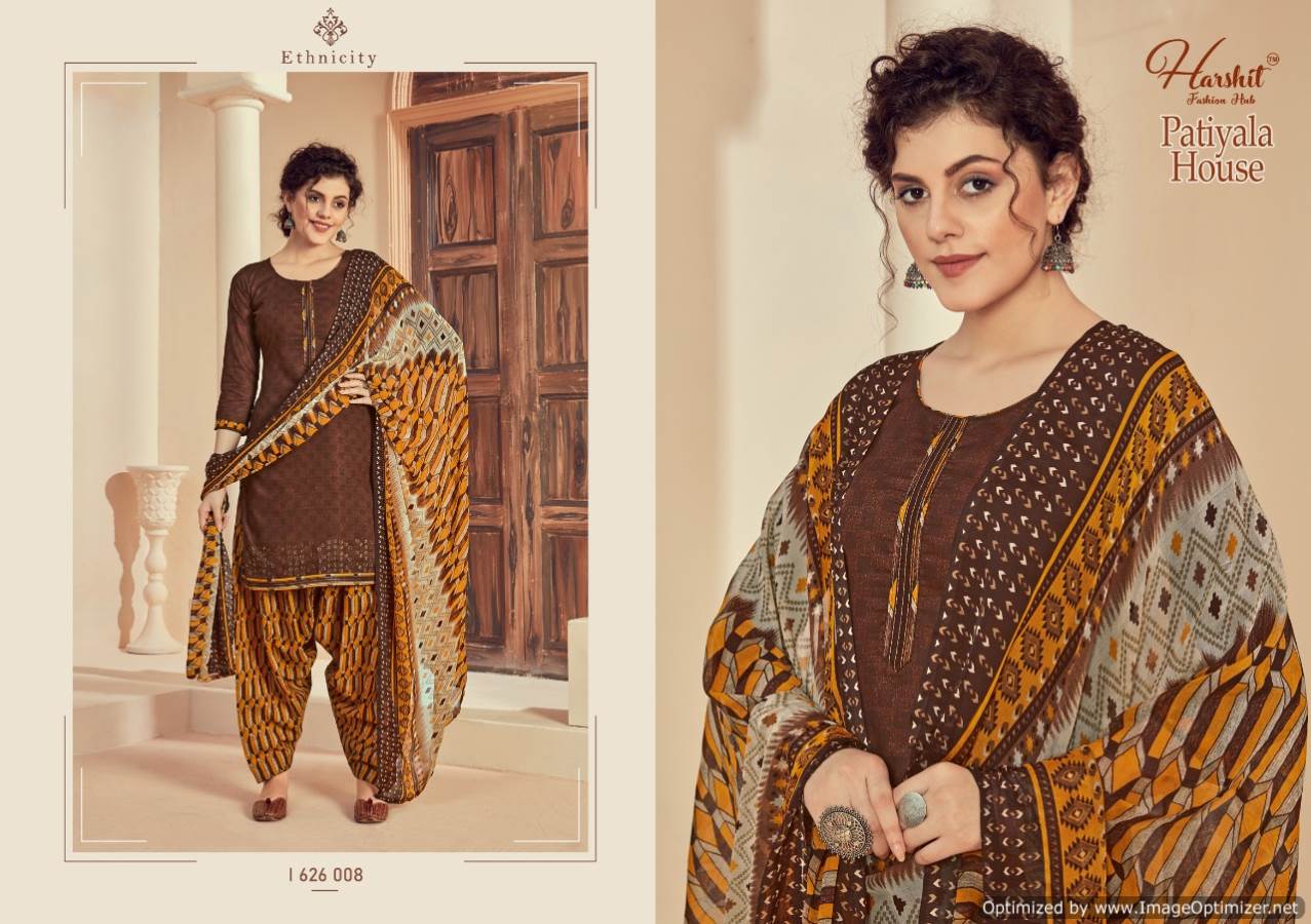 Harshit Presents Patiyala House Collection Of Pure Cotton Designer Dress Materials