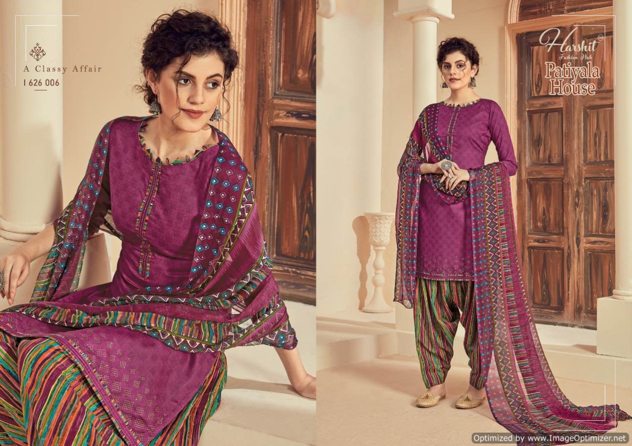 Harshit Presents Patiyala House Collection Of Pure Cotton Designer Dress Materials