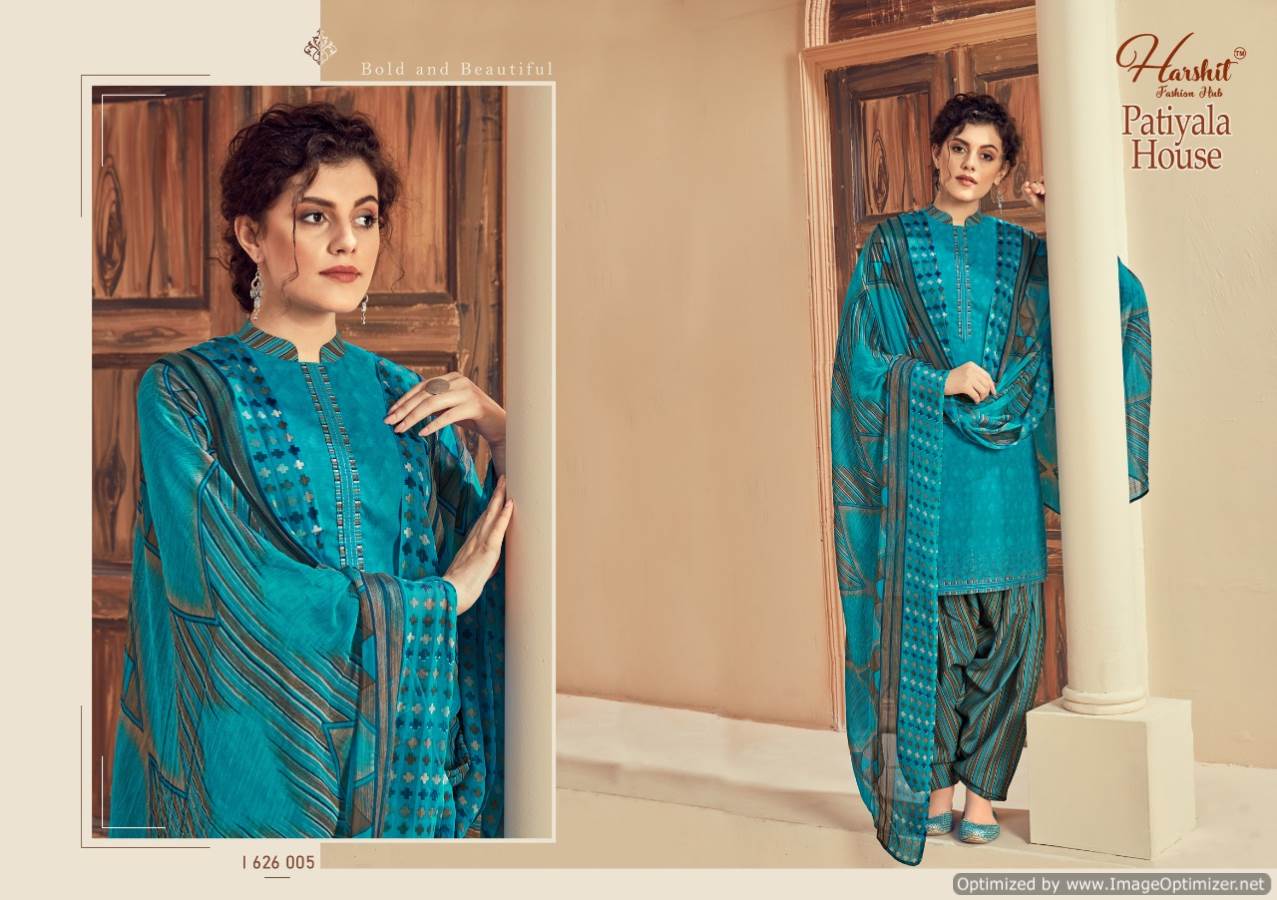 Harshit Presents Patiyala House Collection Of Pure Cotton Designer Dress Materials