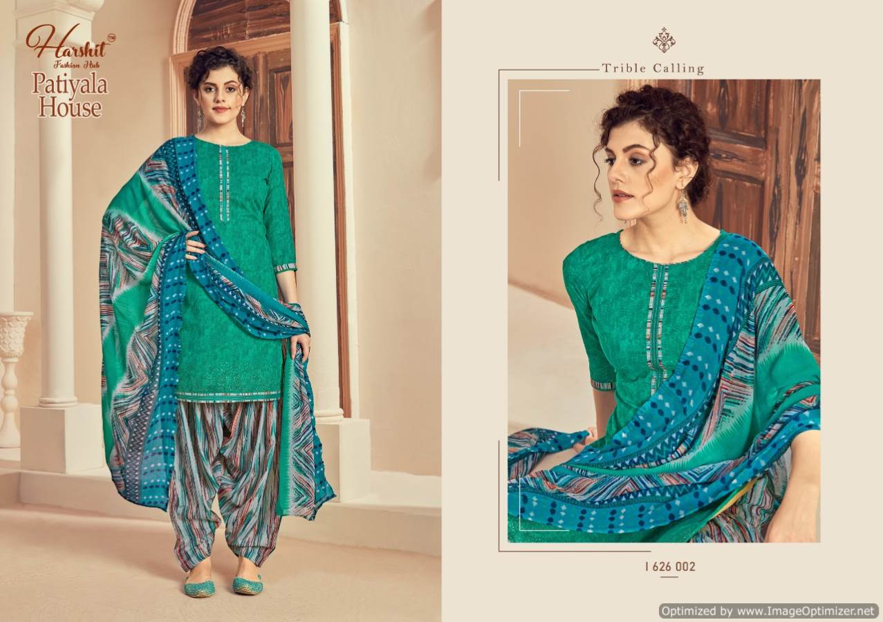 Harshit Presents Patiyala House Collection Of Pure Cotton Designer Dress Materials