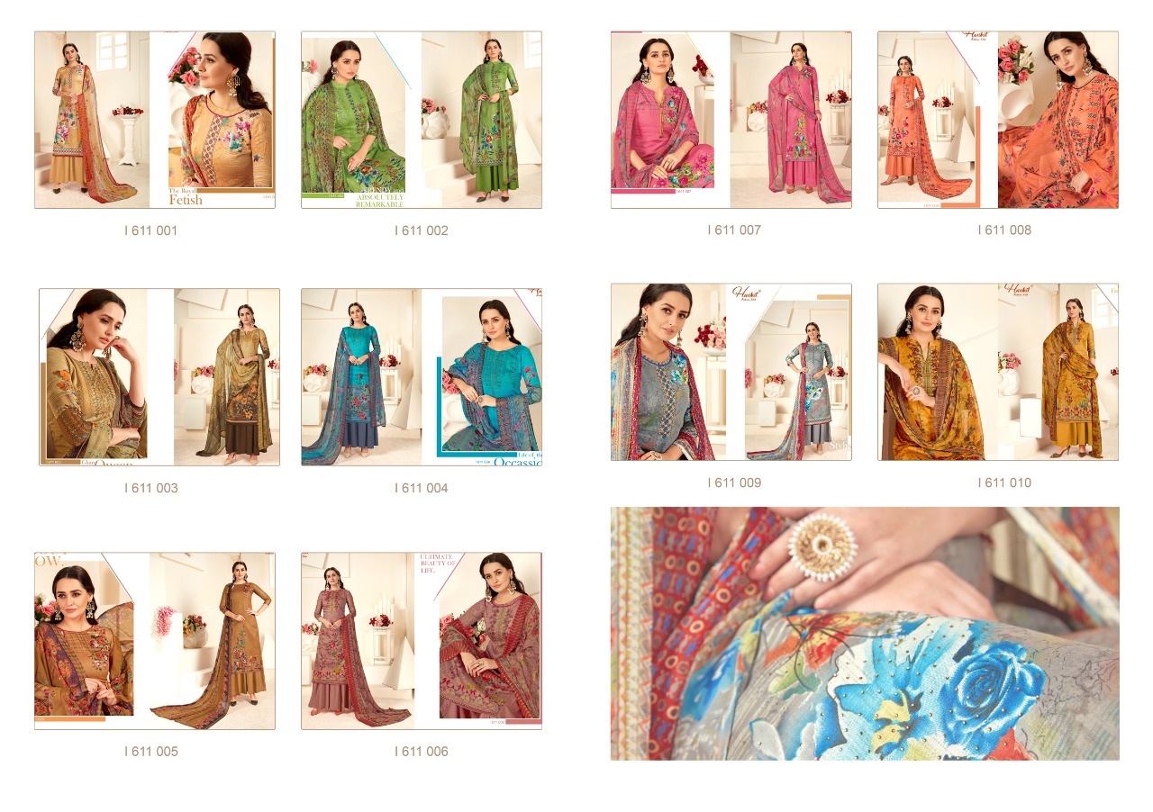Harshit Presents Taniya Coollection Of Floral Printed Jam Cotton Dress Materials
