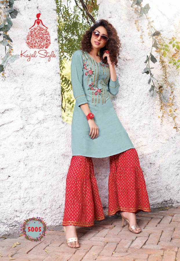 Kajal Style Presents Fashion Label 5 Collection Of Rich Look Designer Kurti With Boottom