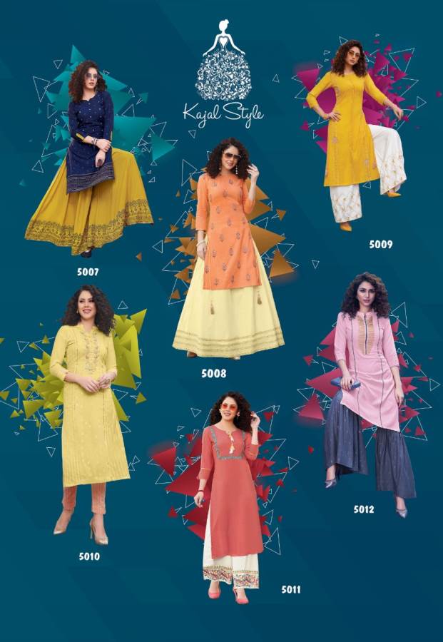 Kajal Style Presents Fashion Label 5 Collection Of Rich Look Designer Kurti With Boottom