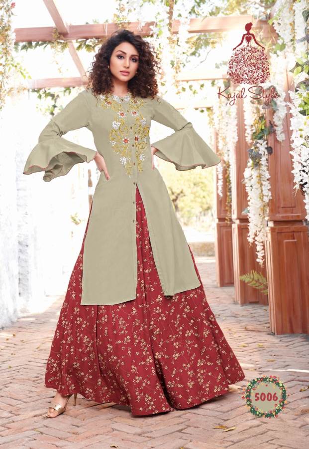 Kajal Style Presents Fashion Label 5 Collection Of Rich Look Designer Kurti With Boottom