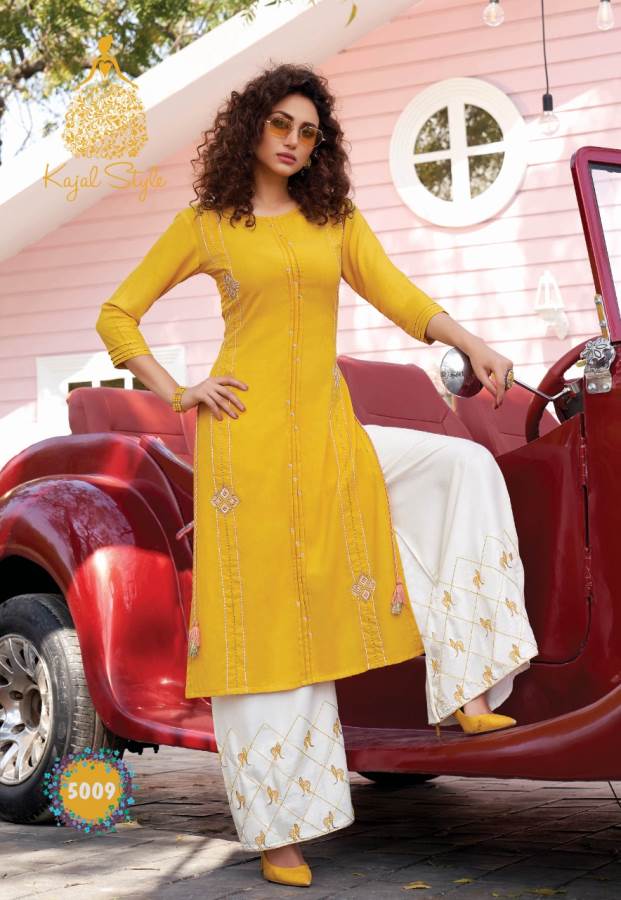 Kajal Style Presents Fashion Label 5 Collection Of Rich Look Designer Kurti With Boottom