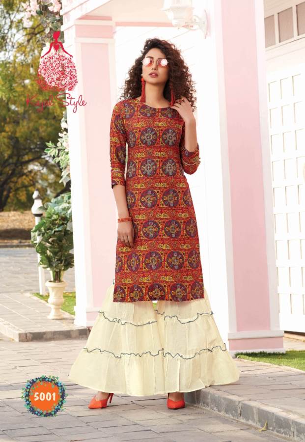 Kajal Style Presents Fashion Label 5 Collection Of Rich Look Designer Kurti With Boottom