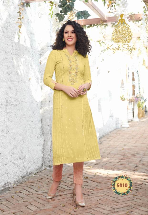 Kajal Style Presents Fashion Label 5 Collection Of Rich Look Designer Kurti With Boottom