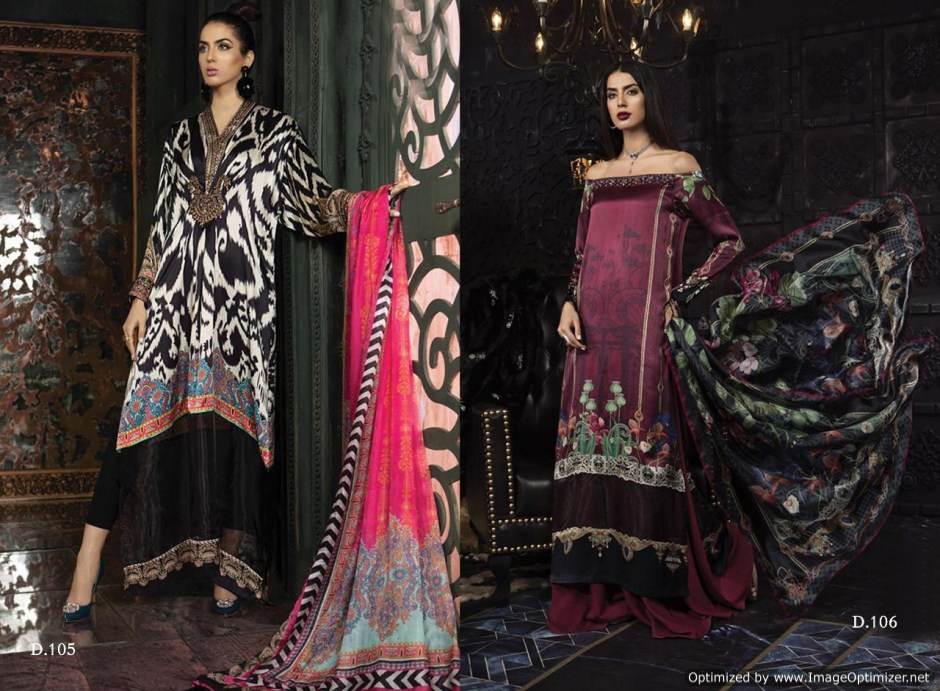 Levisha Presents Maria B Collection Of Crape Silk Digital Printed Pakistani Suits