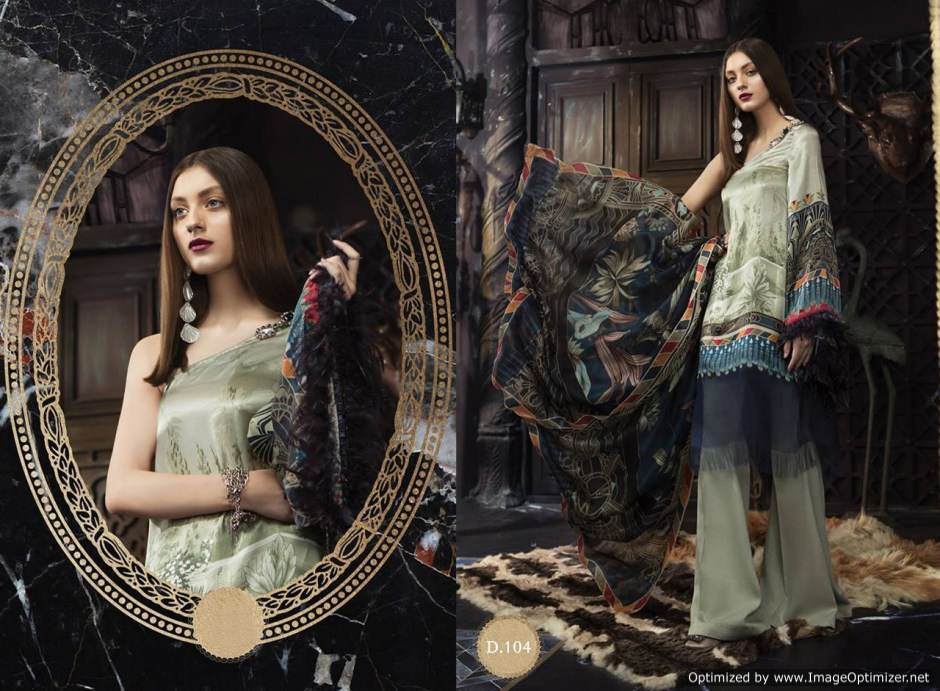 Levisha Presents Maria B Collection Of Crape Silk Digital Printed Pakistani Suits