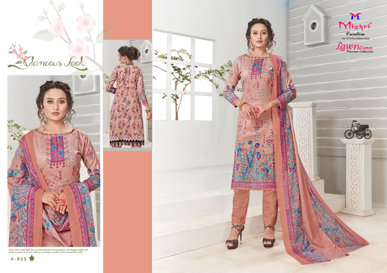 Mishri Presents Lawn Cotton 3 Collection Of Lawn Cotton Karachi Printed Dress Materials