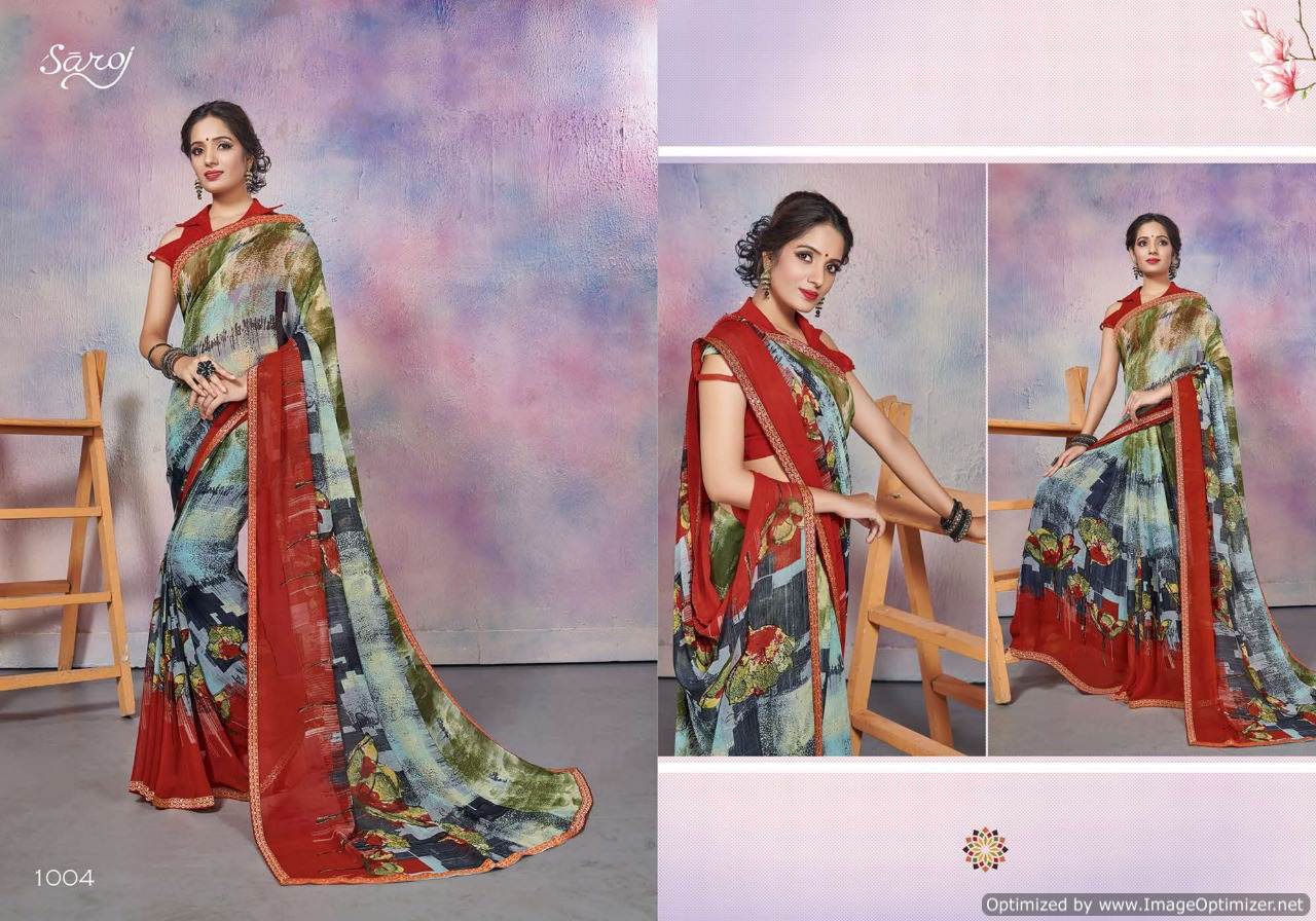 Saroj Emlli 3 Digital Printed Weightless Georgette Casual Sarees