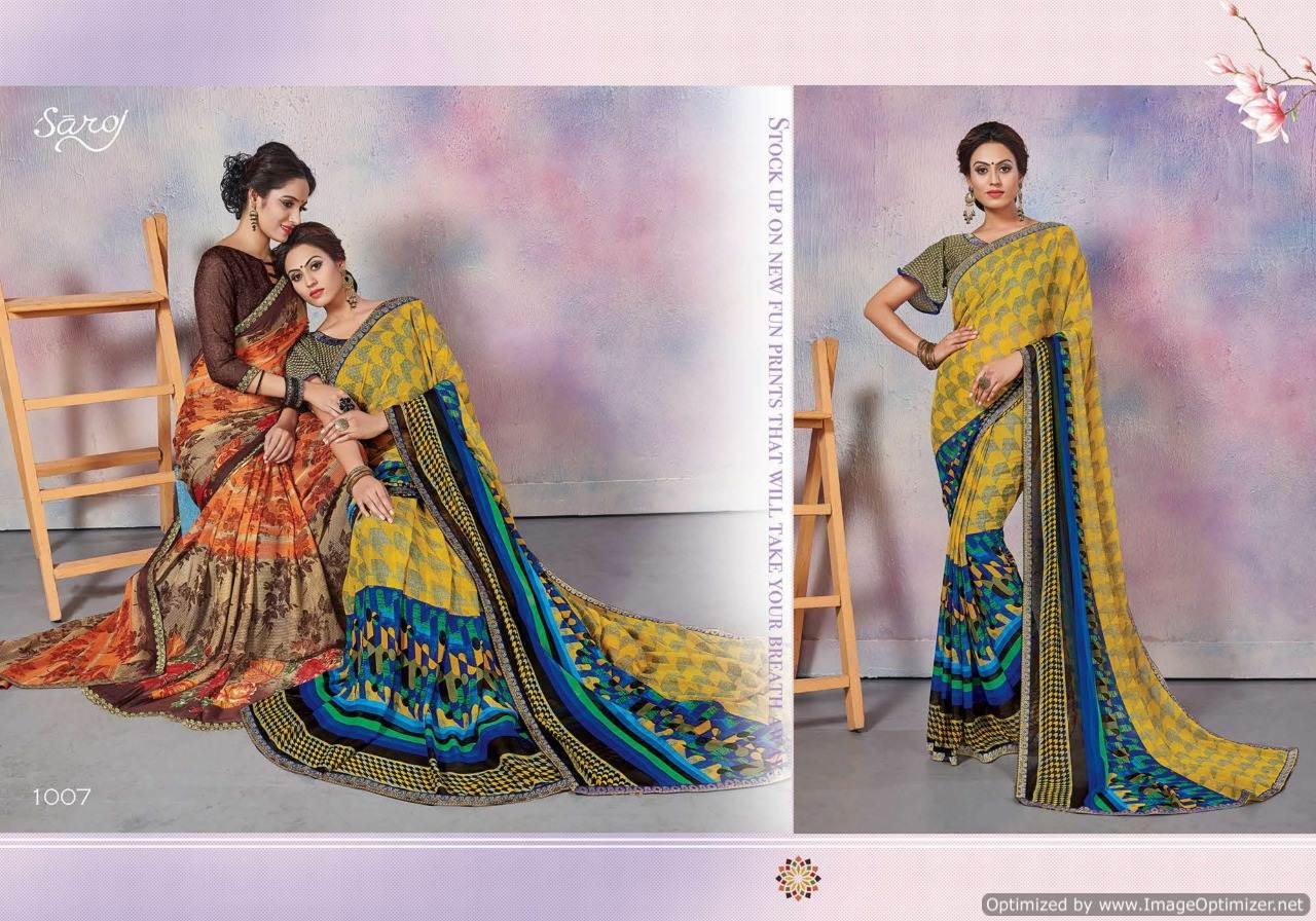 Saroj Emlli 3 Digital Printed Weightless Georgette Casual Sarees