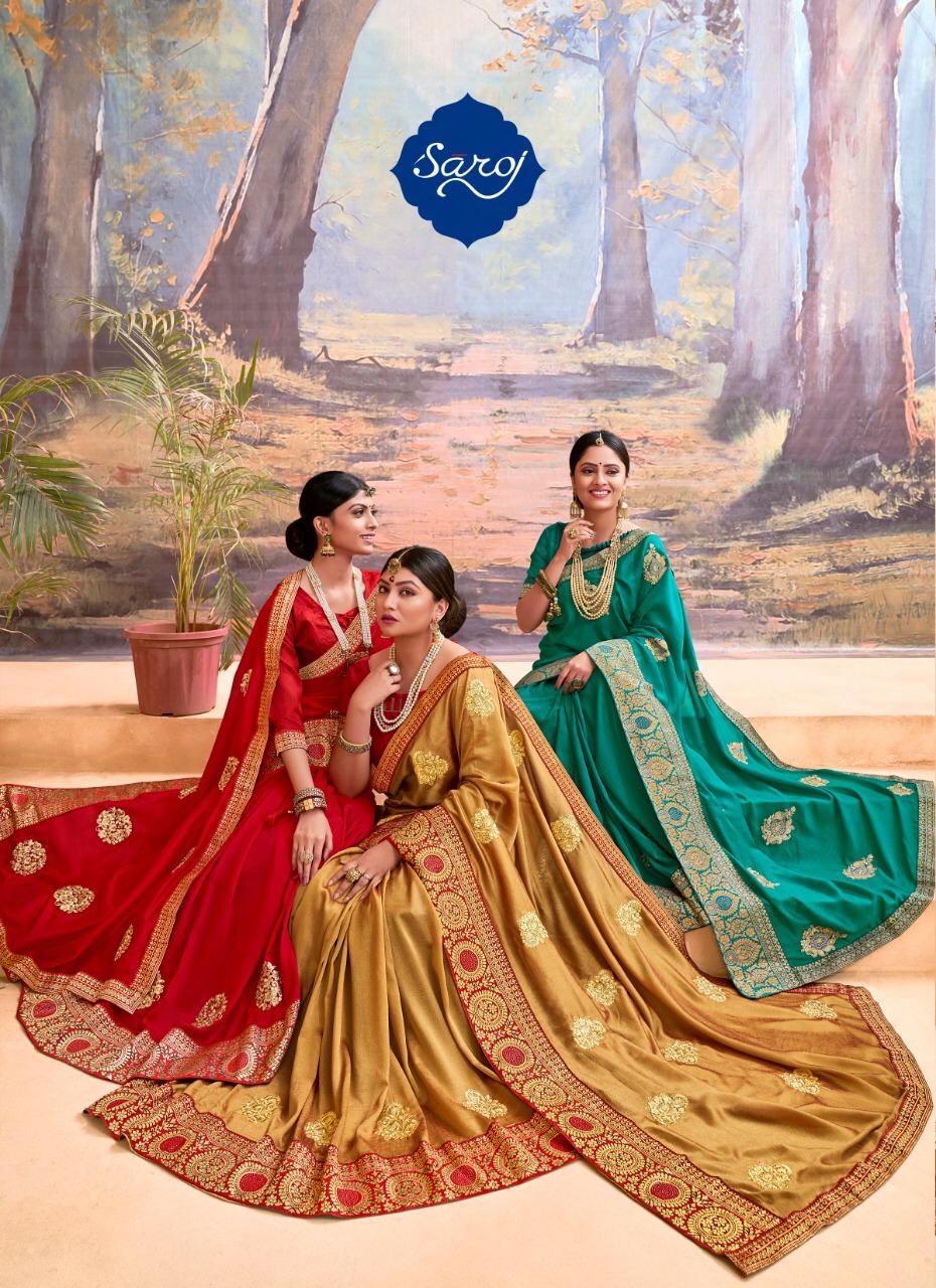 Saroj Presents Sayanara Vichitra Collection Of Silk Designer Festive Sarees