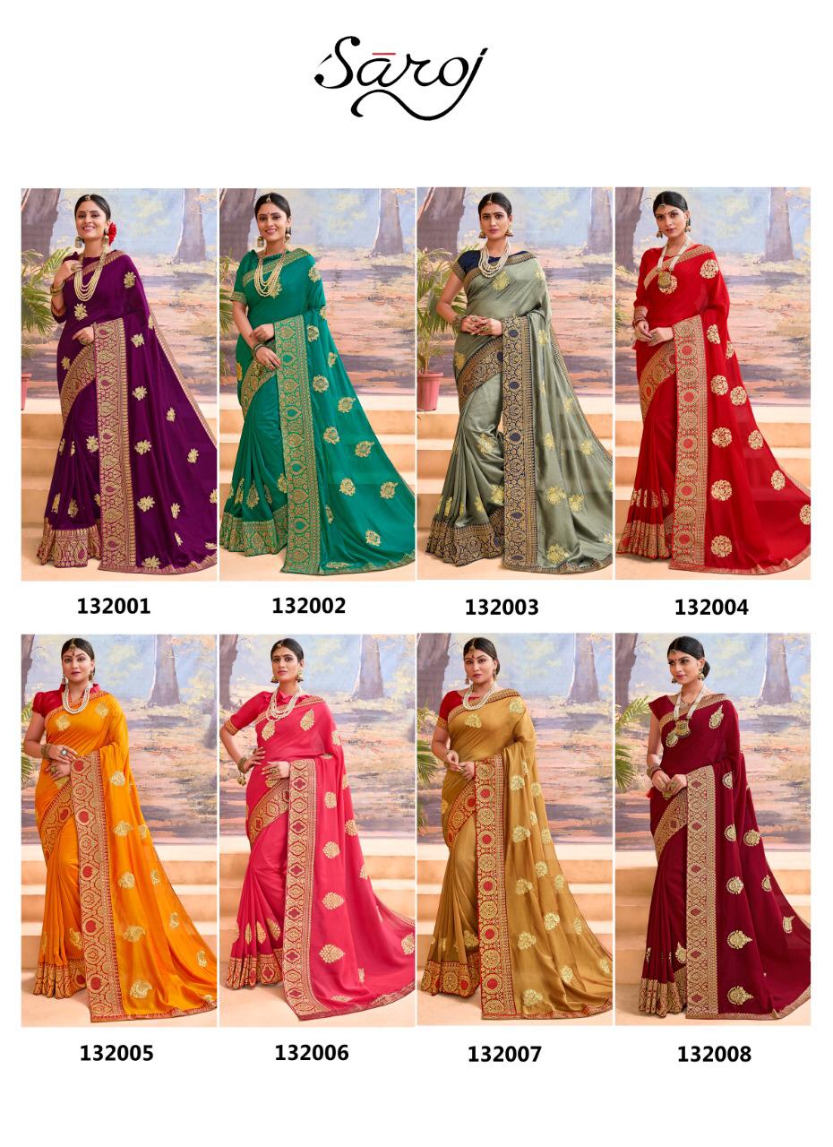 Saroj Presents Sayanara Vichitra Collection Of Silk Designer Festive Sarees