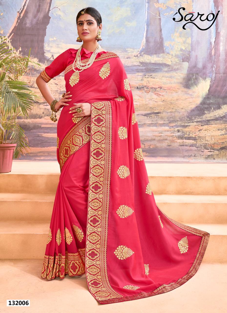 Saroj Presents Sayanara Vichitra Collection Of Silk Designer Festive Sarees