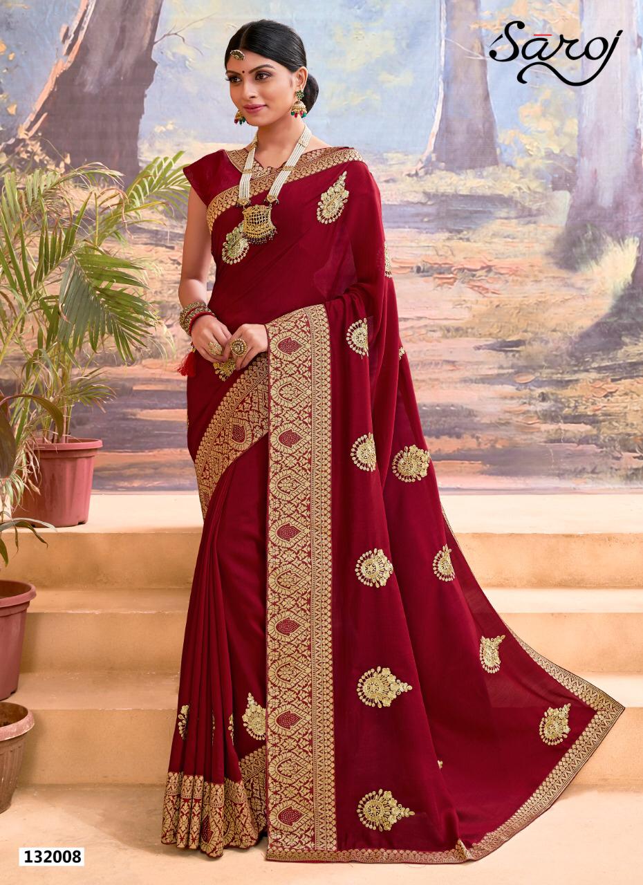 Saroj Presents Sayanara Vichitra Collection Of Silk Designer Festive Sarees