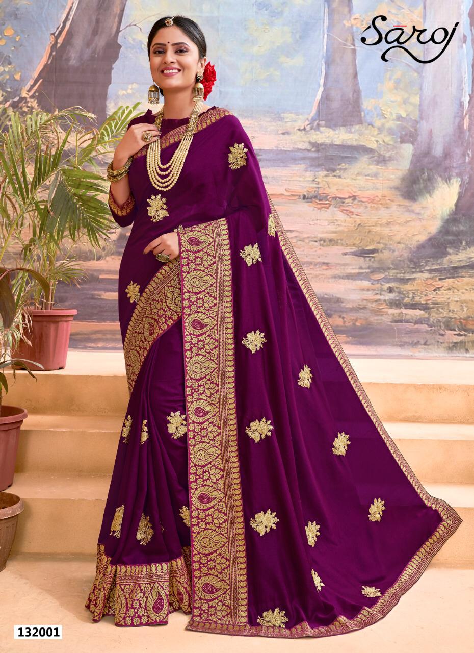 Saroj Presents Sayanara Vichitra Collection Of Silk Designer Festive Sarees