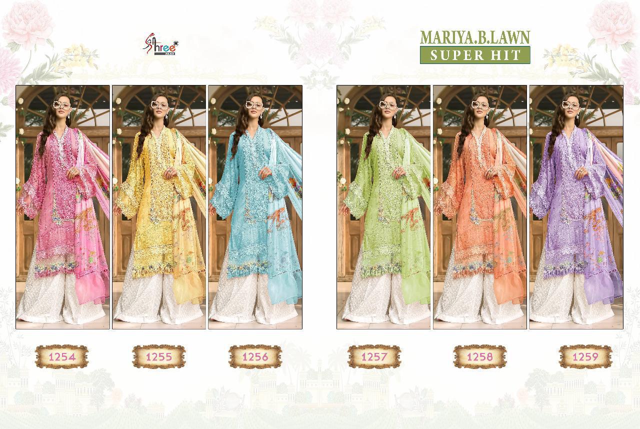 Shree Presents Mariya B Lawn Super Hit Collection Of Pure Cotton Print & Embroidery Pakistani Suits