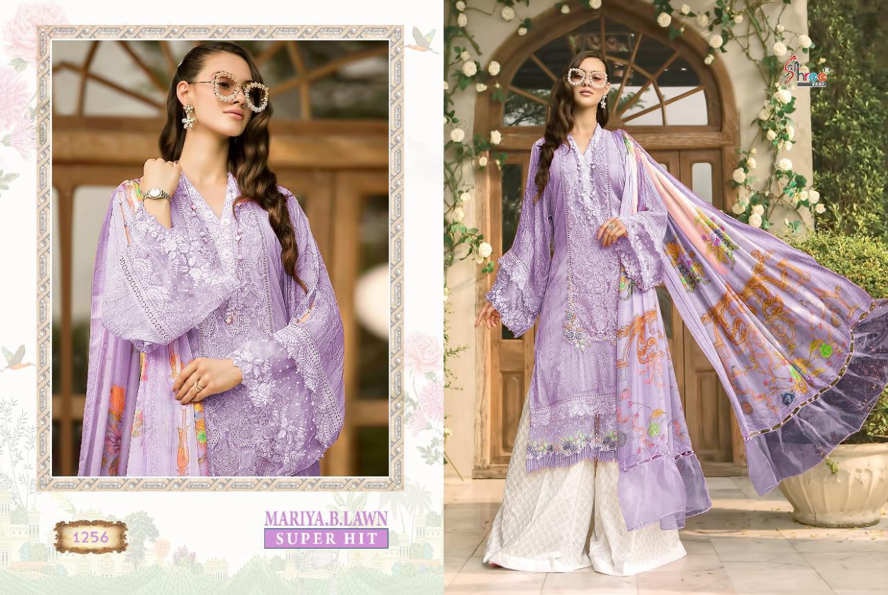 Shree Presents Mariya B Lawn Super Hit Collection Of Pure Cotton Print & Embroidery Pakistani Suits