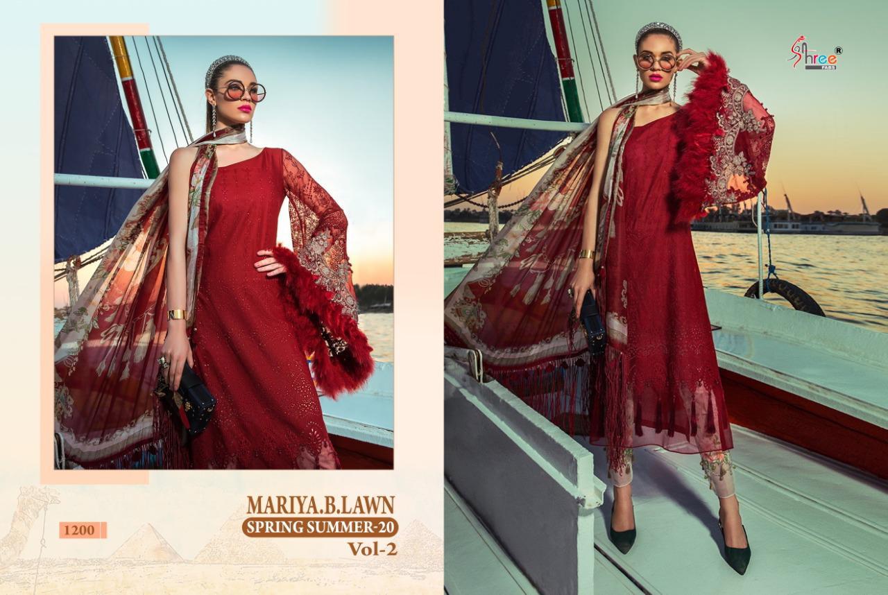 Shree Presents Mariya B Spring Summer 20-2 Nx Collection Of Cambeic Cotton Printed Designer Pakistani Suits