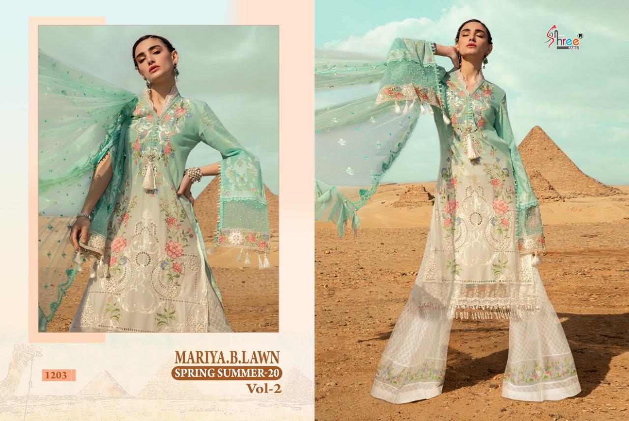 Shree Presents Mariya B Spring Summer 20-2 Nx Collection Of Cambeic Cotton Printed Designer Pakistani Suits