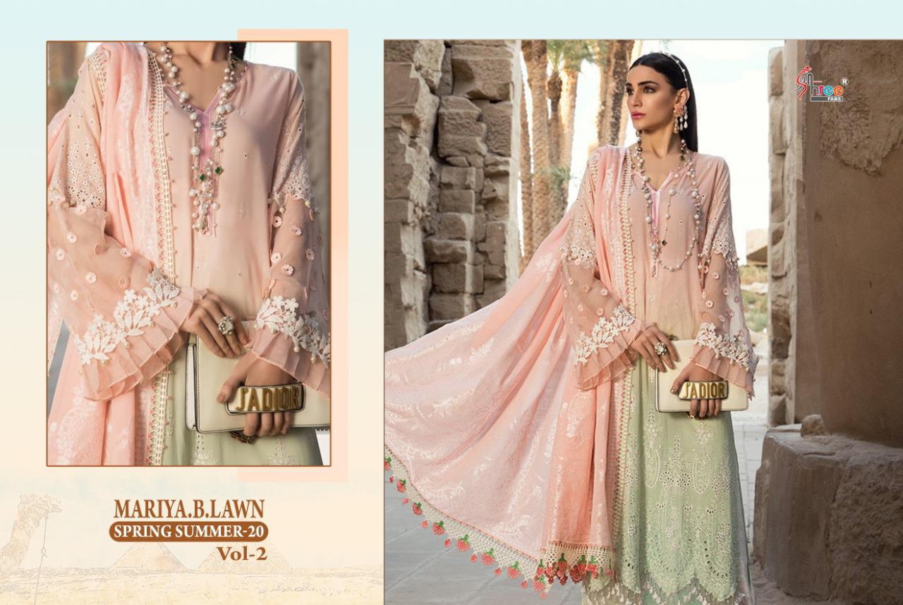 Shree Presents Mariya B Spring Summer 20-2 Nx Collection Of Cambeic Cotton Printed Designer Pakistani Suits