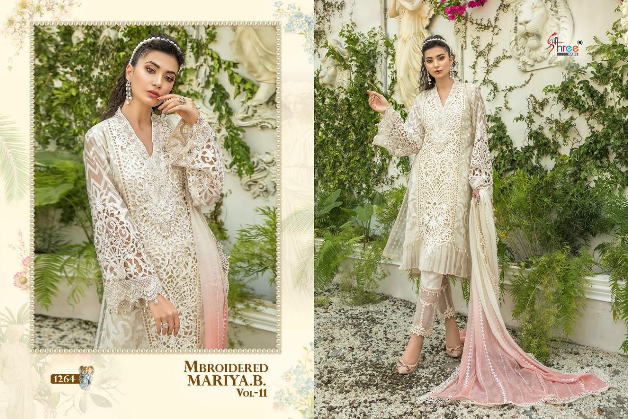 Shree Presents Mbroidered Mariya B Vol 11 Collection Of Embroidered Georgette Pakistani Suits