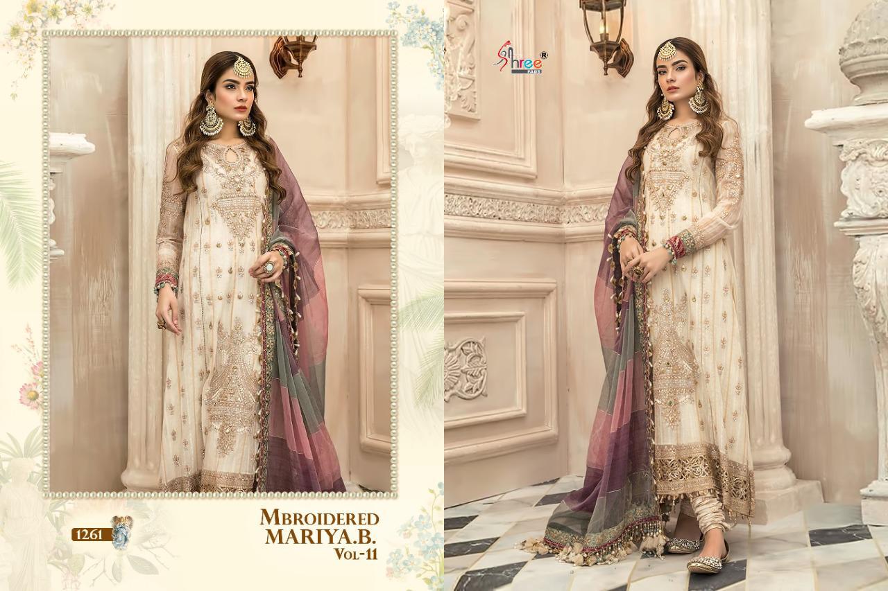 Shree Presents Mbroidered Mariya B Vol 11 Collection Of Embroidered Georgette Pakistani Suits
