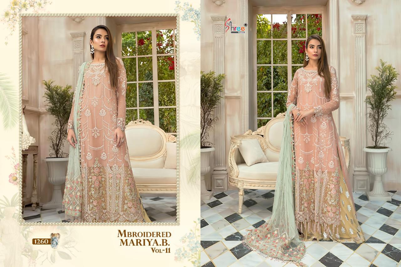 Shree Presents Mbroidered Mariya B Vol 11 Collection Of Embroidered Georgette Pakistani Suits