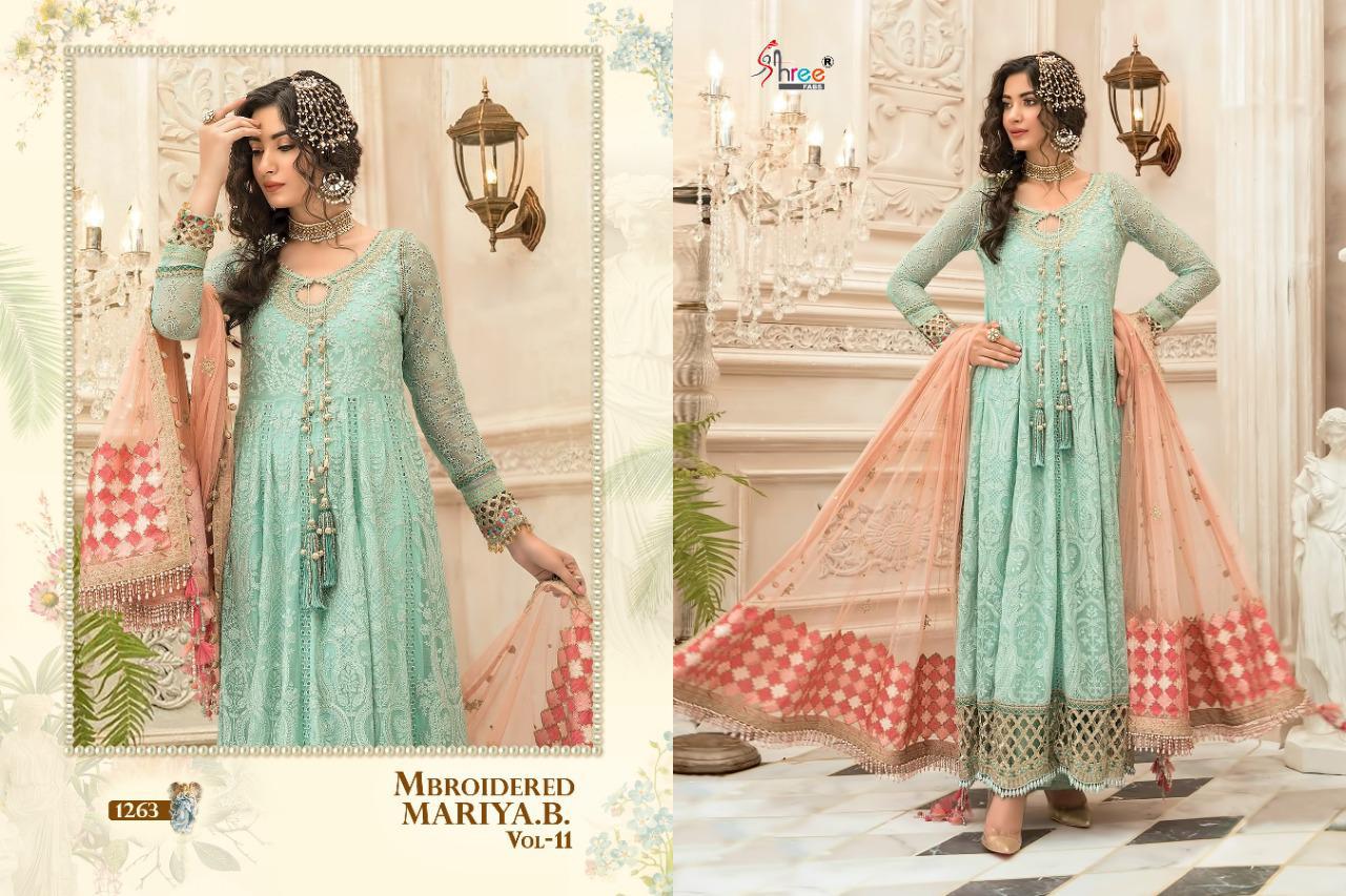 Shree Presents Mbroidered Mariya B Vol 11 Collection Of Embroidered Georgette Pakistani Suits