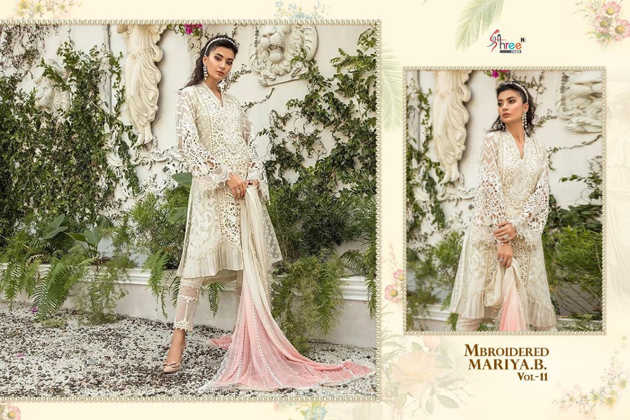 Shree Presents Mbroidered Mariya B Vol 11 Collection Of Embroidered Georgette Pakistani Suits