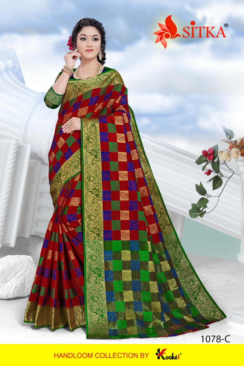 Sitka Presents Natural Silk 1078 Cotton Silk Casual Sarees