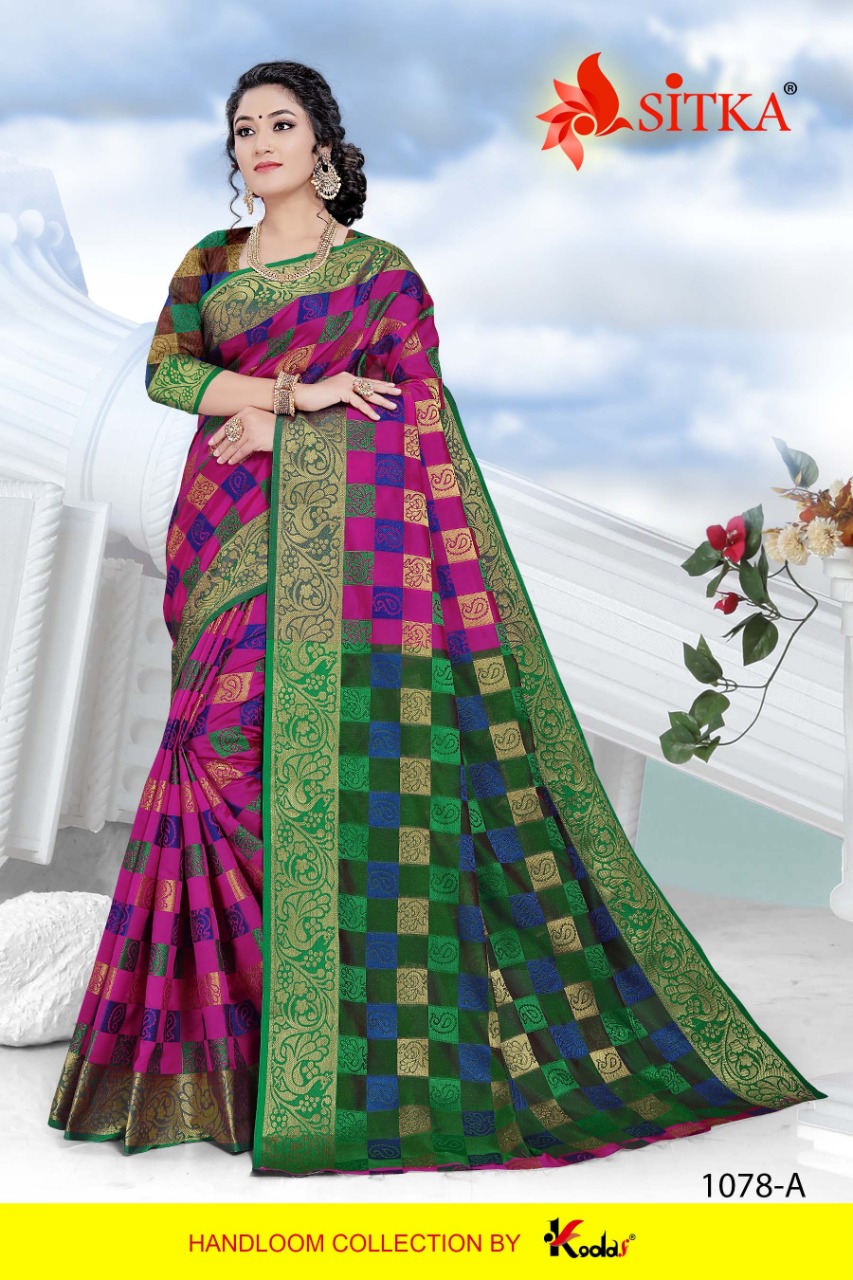 Sitka Presents Natural Silk 1078 Cotton Silk Casual Sarees