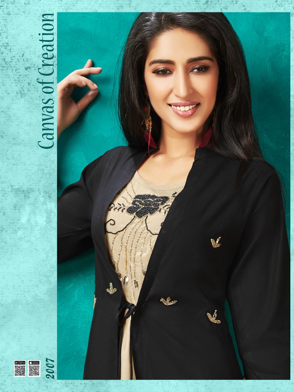Smylee Presents Panihari Vol 2 Collection Of Slub Rayon 2pcs Handwork Kurtis