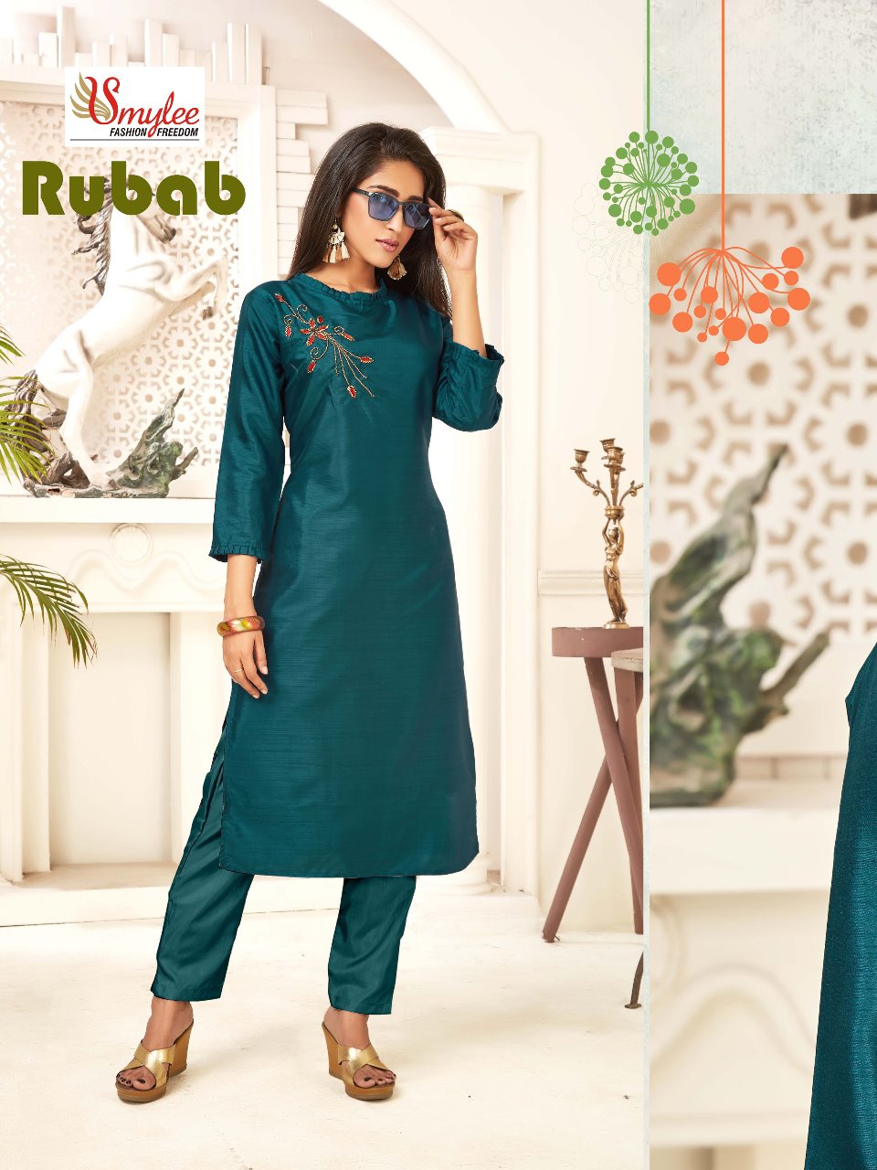 Smylee Presents Rubab Collection Of Designer Kurti With Pant