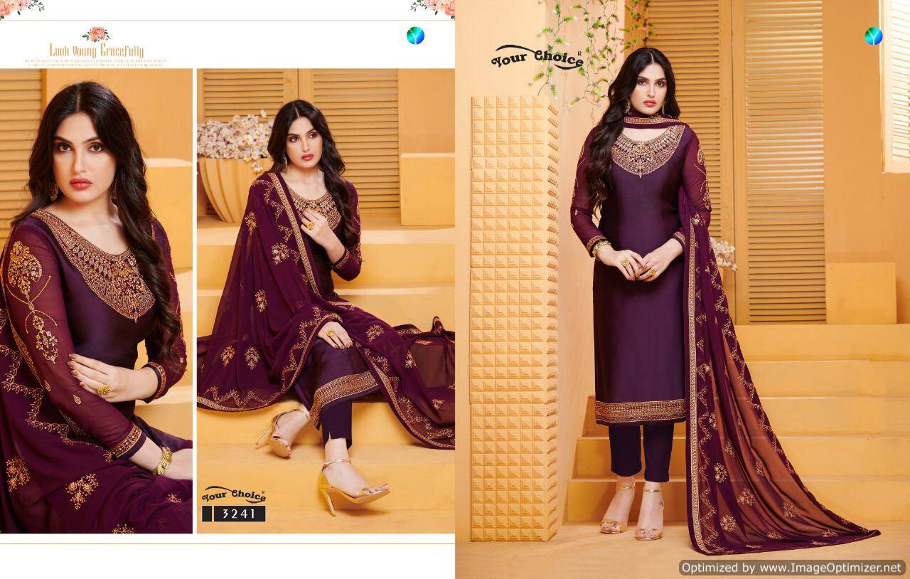 Yc Presents Gulzar 2 Collection Of Satin Georgette Designer Salwar Suit