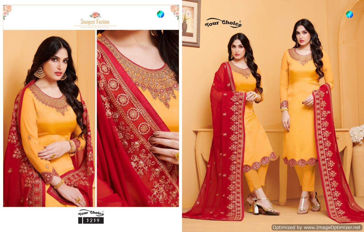 Yc Presents Gulzar 2 Collection Of Satin Georgette Designer Salwar Suit