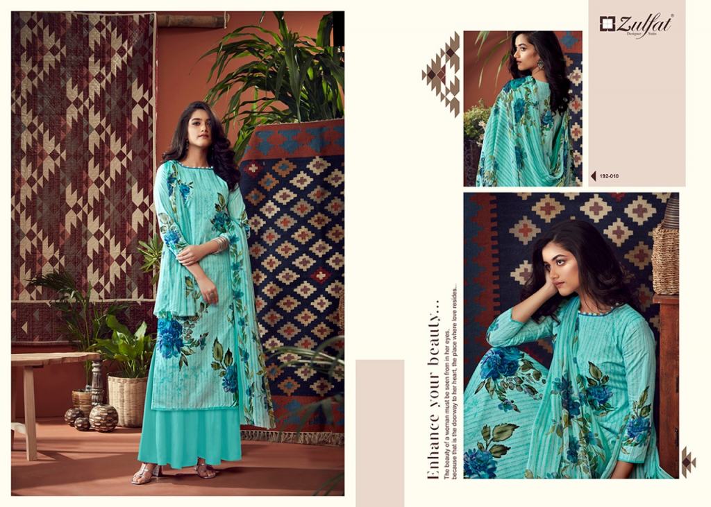 Zulfat Presents Adah 2 Collection Of Pure Cotton Designer Salwar Suit