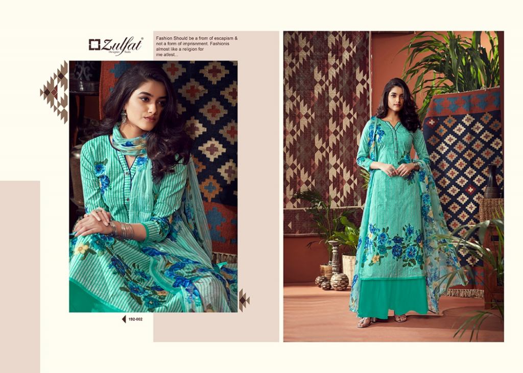Zulfat Presents Adah 2 Collection Of Pure Cotton Designer Salwar Suit