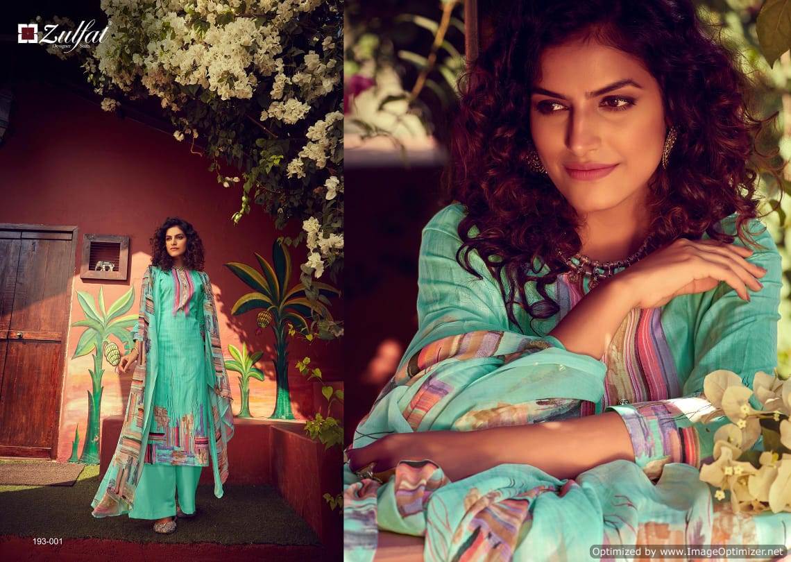 Zulfat Presents Gulmohar 3 Collection Of Pure Cotton Digital Printed Designer Dress Materials