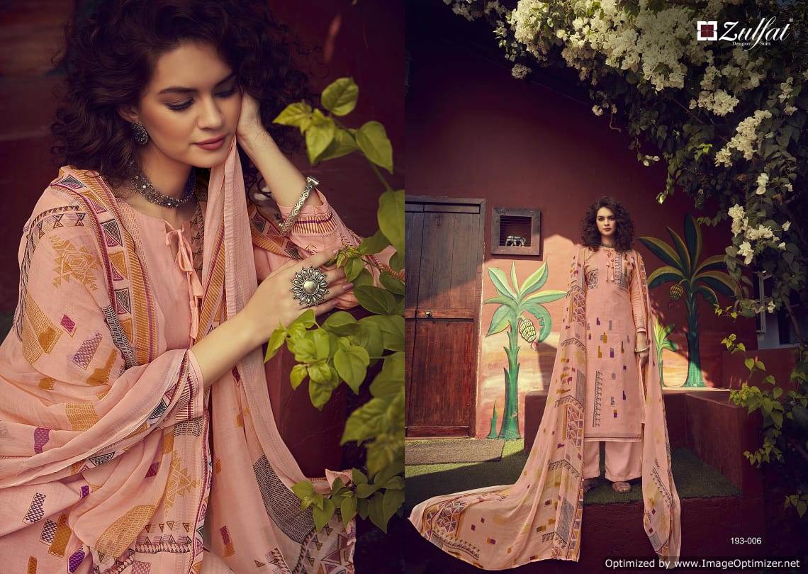 Zulfat Presents Gulmohar 3 Collection Of Pure Cotton Digital Printed Designer Dress Materials
