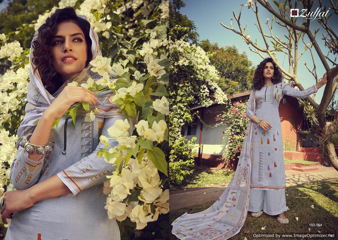 Zulfat Presents Gulmohar 3 Collection Of Pure Cotton Digital Printed Designer Dress Materials